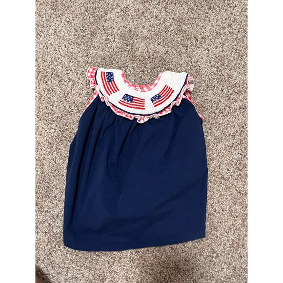 Sweet Southern Smock 4th of Jult American Flag Dress 24 months - Picture 2 of 5